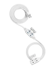 DEWENWILS 2 Prong Extension Cord 10FT, 7FT+3FT Indoor Extension Cord, Christmas