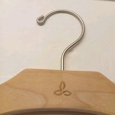 Set Of 2 Prana Women Wooden Clothes Hanger 14" Pair For Shirt Skirt Pants Dress