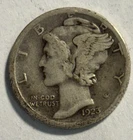 Semi Key Date 1923 S Mercury Silver Dime VF to XF