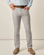 johnnie-O Stretch Knit 5-Pocket Pant - Santa Barbara Gray Size 34W x 30L