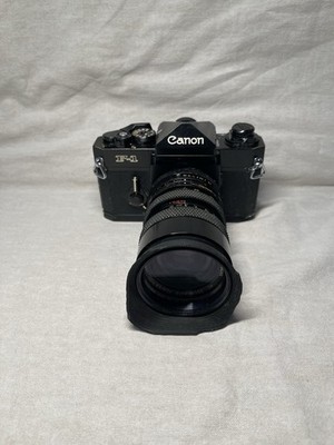 Canon F-1 35mm SLR Film Camera W/ Soligor 35-70mm Lens- For Parts/ Untested