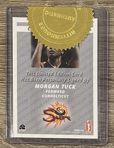 2016 Rittenhouse WNBA #NNO Morgan Tuck Game Action AUTO - SEALED - Picture 2 of 2