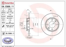 2x BREMBO 08.E888.11 Bremsscheiben Hinten für OPEL Corsa F MOKKA 249mm