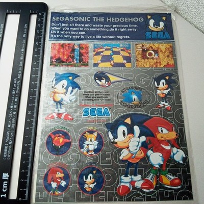 Sega Sonic the Hedgehog Sonic and Knuckles Glitzer Aufkleber Retro Ära