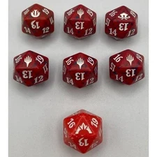 7 MTG Spindown D20 Dice Lot Red Nyx Gatecrash Eldritch