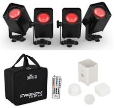  4 Chauvet DJ FREEDOM H1 IP ILS X4 RGBWA UV Indoor/Outdoor Wash Lights ACY Kit