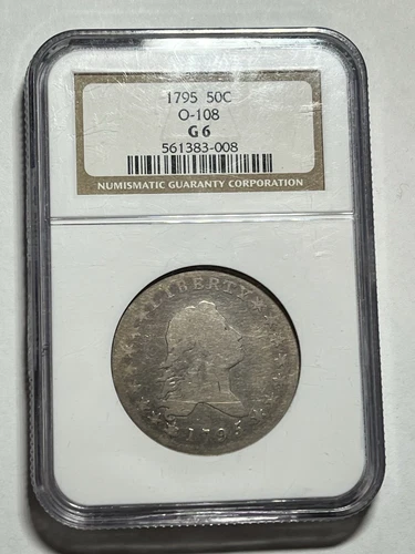 1795 Flowing Hair Half Dollar 50c 0-108 2 Leaves NGC G6 Tough Early US Half