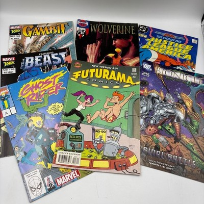Marvel DC Bongo Comic Book Lot Wolverine Futurama X-Men Ghost Rider Good Mixed