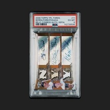 2008 TOPPS TRIPLE THREADS AU| SEPIA [#16/27]JORGE POSADA/WHITEY FORD/YOGI BERRA