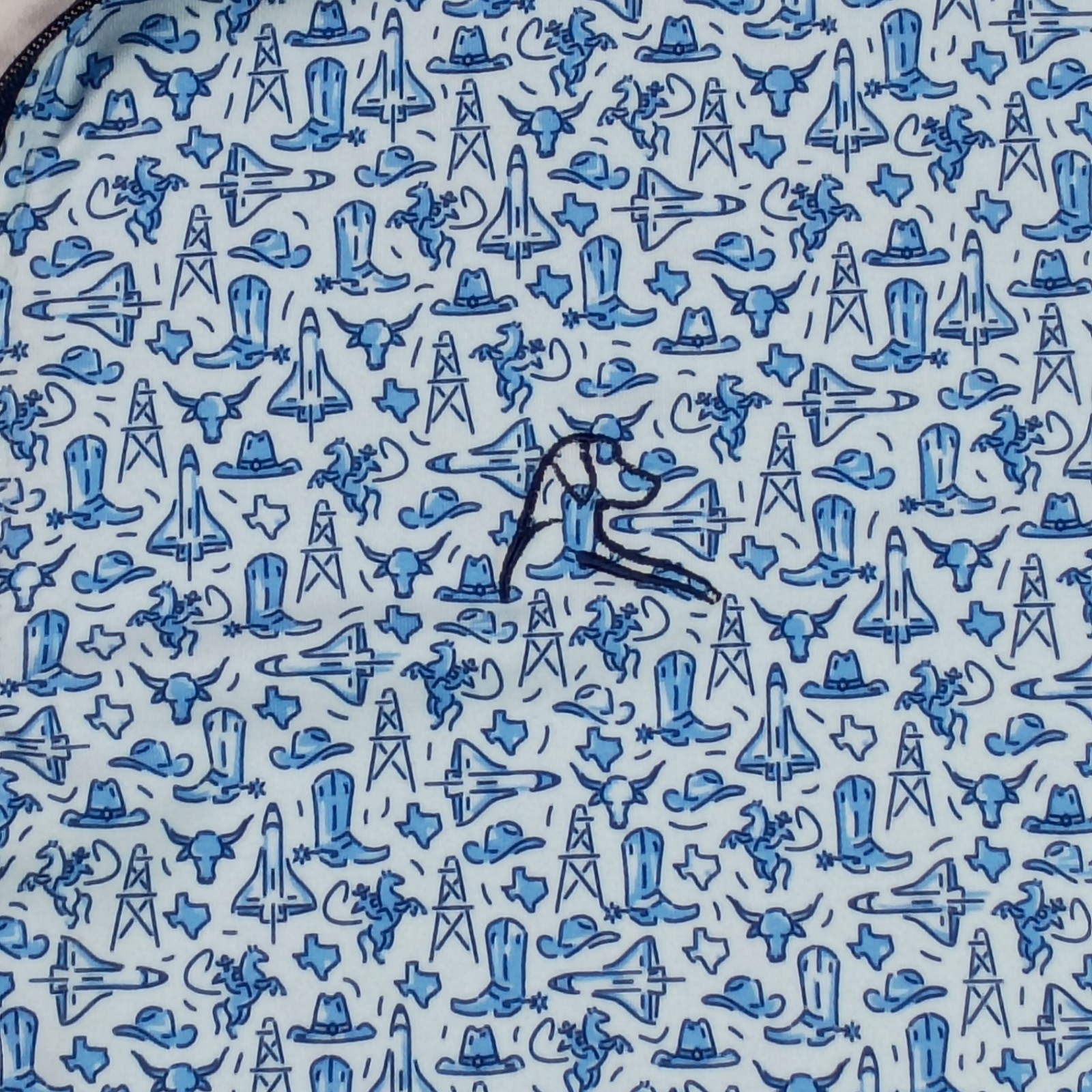 Rhoback Performance Q-Zip Pullover Medium Blue Te… - image 3