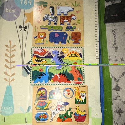 Crocodile Creek & Melissa & Doug Animals & small world Preschool Puzzle Set