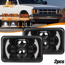 For 94-1997 Chevy S10 Blazer 4x6" LED Headlight Sealed High/Lo Beam W/Amber DRL 