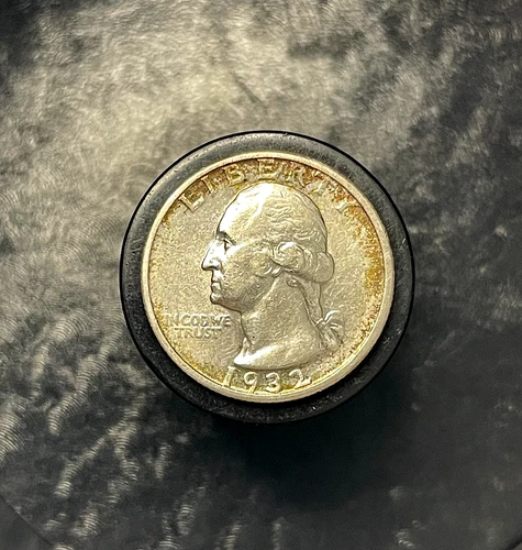 1932-S Washington Quarter, Nice Mint Luster, Original Toning Gem BU++ Key Date!