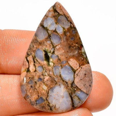 100% Natural Que-Sera Agate Pear Shape Cabochon Gemstone 28 Ct 34X22X4mm GC43167