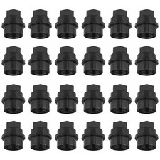 24x Black Lug Nut Covers Caps For Chevy Gmc Silverado 1500 2500 Full Size Truck