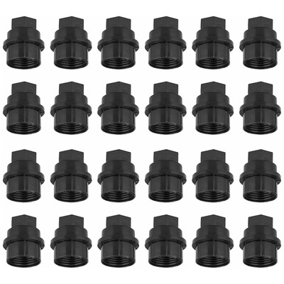 24X Black Lug Nut Covers Caps For Chevy Gmc Silverado 1500 2500 Full Size Truck