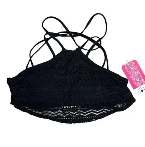 NWT Hula Honey Little Wild One Jrs X-Small XS High Neck Bikini Swim Top Black - Picture 3 of 10