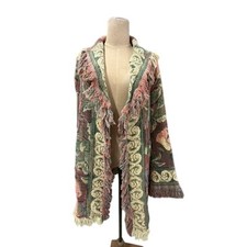 UNKNOWN HANDMADE Unique SZ L ? Blanket Cardig...