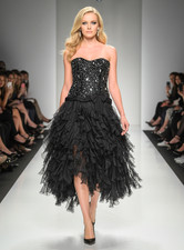 BJD Collection  Sequin Strapless flare Gown Size 10 Prom dress