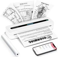 Portable Inkless Thermal Printer - M832 - Rechargeable USB - Bluetooth & Cable