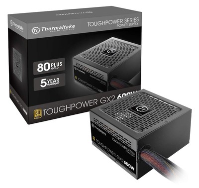 Thermaltake Toughpower GX2 80+ Gold 600W SLI/Crossfire Ready Continuous Power...