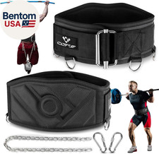 3-In-1 Weighted Pull up Belt for Men, Weight Lifting Dip Belt with 40.6 in Chain