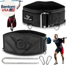 3-In-1 Weighted Pull up Belt for Men, Weight Lifting Dip Belt with 40.6 in Chain