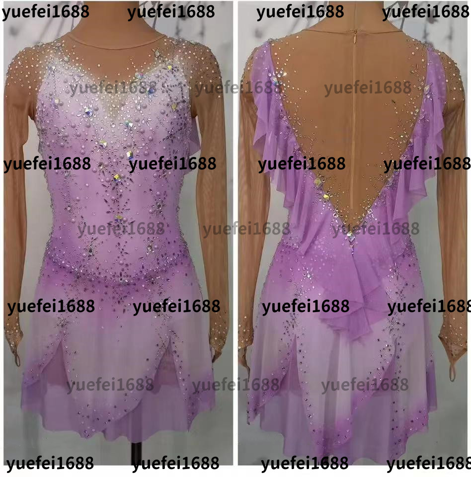 Nuevo vestido de patinaje artístico sobre hielo, vestido de patinaje artístico para competición G7694