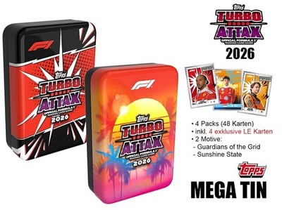 GW58ad 2026 Turbo Attax TCG - Formel 1 (Mega Tin) Neu
