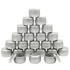 24 Pack Round Metal Tins with Lids for Candle Making and Diy Crafts, 4 oz