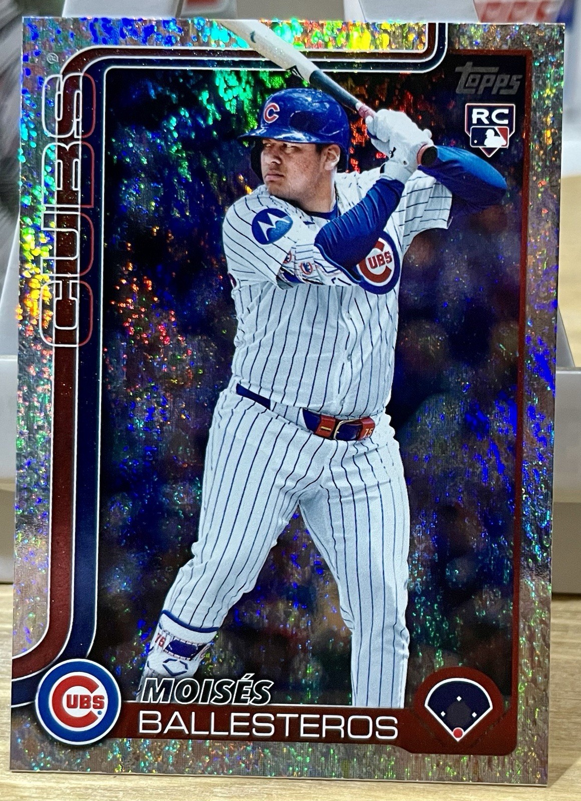 2025 Topps Update Moises Ballesteros RC Holo Foil Parallel #US262 Chicago Cubs