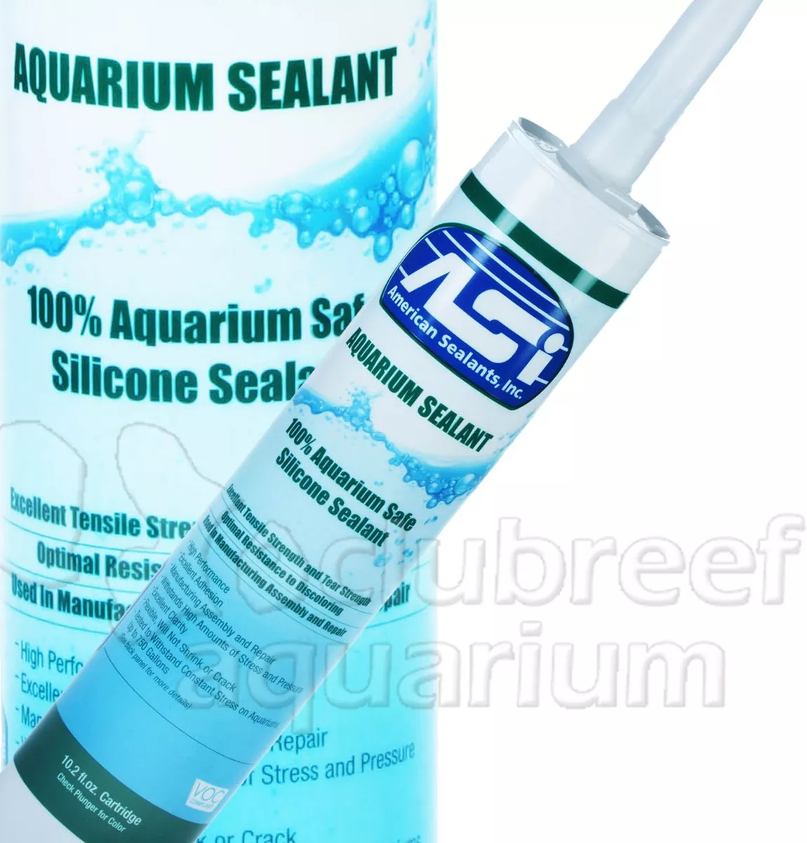 Silicone Aquarium/Terrarium/Tank Safe Sealant Repair Adhesive Black/Clear  10oz