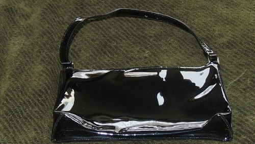 Kenneth Cole Black Glossy Purse - Picture 2 of 5