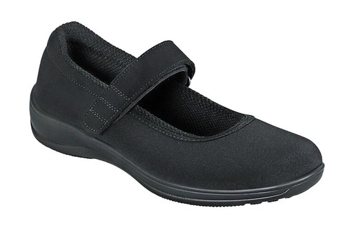 Aetrex Damen 8 W Springfield Stretch schwarz Mary Jane Komfort Halbschuhe