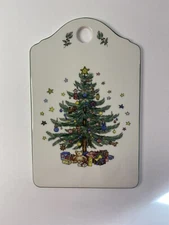 Vintage Christmas Ceramic Snack Cheese Board 9x5 3/4” EUC