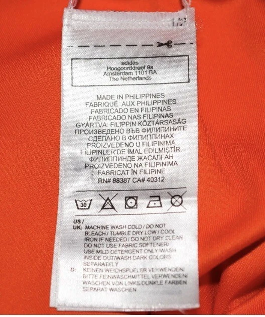 🩳 Medias Adidas 2XL Colegial Naranja Alphaskin Deportes 34M 3/4 Ajuste 2J Foto 4 de 4