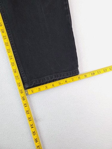 Vintage Tommy Hilfiger Jeans Mens 36x30 Black Relaxed Tapered Baggy Streetwear - Picture 16 of 17