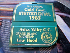 vtg - PGA Golf Bag Tag - ATLAS VALLEY COUNTRY CLUB cc - 1983 - Grand Blanc MI