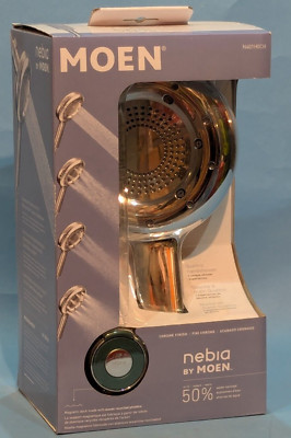 MOEN Quattro 4-Spray Patterns 6.5 in. Single Wall Mount Handheld Shower Head