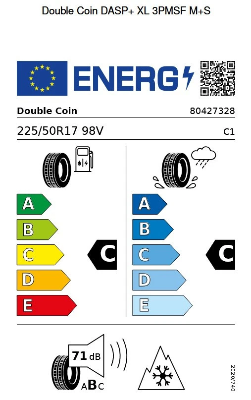 4x Ganzjahresreifen Neureifen Allwetterreifen 225 50 R17 98V M+S Schneeflock - Bild 3 von 3