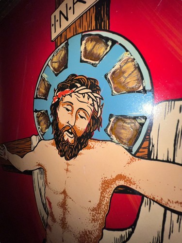 OOAK Ashbrook Studios Vintage Religious Painting Jesus Crucifixion Framed - Picture 5 of 11