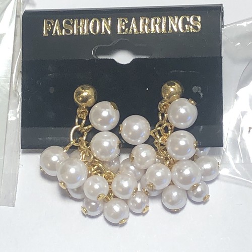 Vintage Pierced Earrings Lot 6 Pairs Costume Fashion Jewelry 80's 90's #6 - Picture 6 of 15