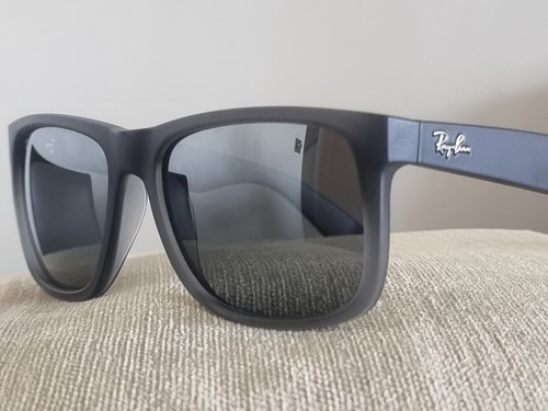 RAY BAN RB4165 JUSTIN SUNGLASSES MATT GREY & MIRRORED A FASHION & HOLIDAY BEAUTY