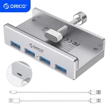 ORICO USB 3.0 Hub Aluminum 4Port USB Hub Clamp Powered USB Splitter A to C Cable