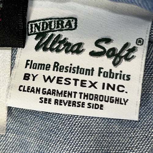 Workrite Mens Small Shirt Flame Resistant 38 R Ultra Soft Denim Arc Rating 5.2 - Picture 7 of 12