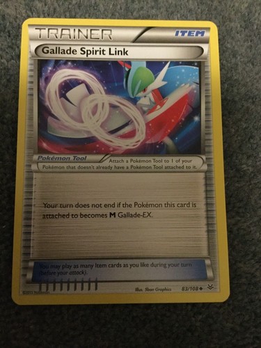 Gallade Spirit Link 83/108 Pokemon Trainer Card Item - Picture 1 of 1