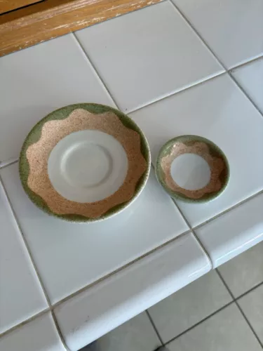 Pair Of Shenango China Saucers 5 1/4” & 3 1/8” 1940-1951 Restaurant Ware
