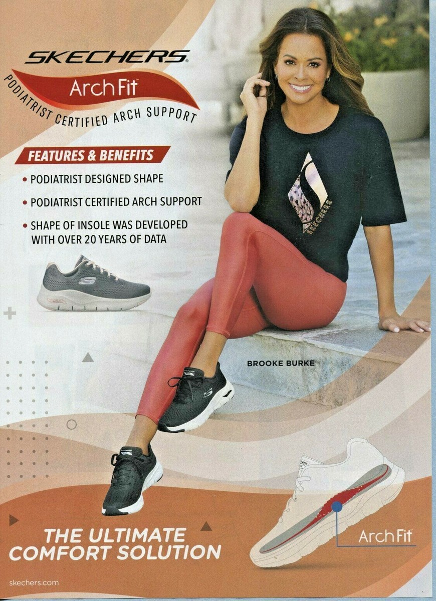 Original Magazine page ad Actress Brooke Burke for Skechers