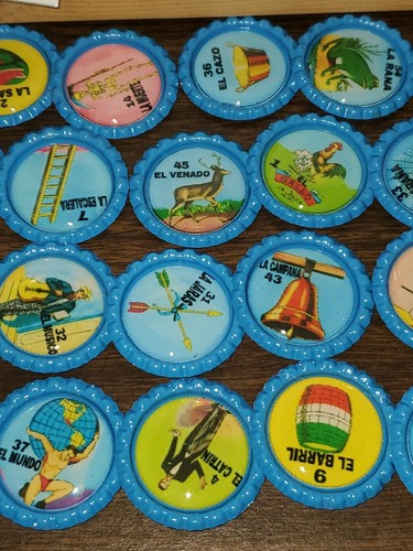 BLUE 54 Don Clemente loteria bingo chalupa Epoxy bottle cap fiesta Baby Shower - Picture 6 of 6