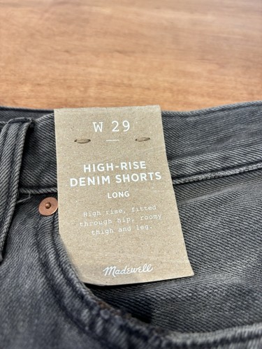 Nuovissimi pantaloncini denim lunghi Madewell grattacieli lavati Bronxdale taglia 29 - Foto 2 di 6
